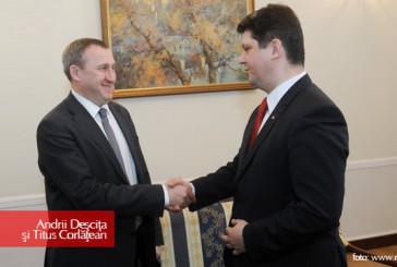 Ministrul afacerilor externe, Titus Corlăţean, în discuţii cu ministrul de externe interimar ucrainean, Andrii Deşciţa
