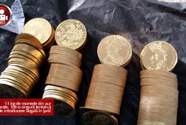 11 kg de monede din aur de 24 karate,  într-o singură tentativă de introducere ilegală în ţară!