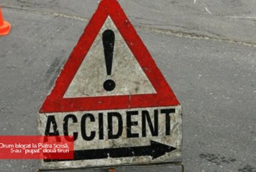 Trafic restricţionat la Piatra Scrisă. S-au "pupat" două tiruri