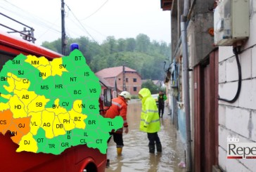 Cod Portocaliu de inundaţii în Caraş-Severin, Mehedinţi şi Gorj!