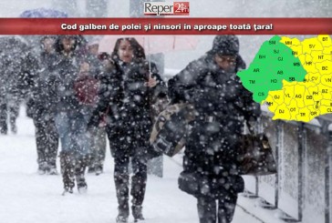 Cod galben de polei şi ninsori în aproape toată ţara! Cum va fi vremea de Crăciun şi Revelion
