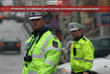 O bătrână, accidentată grav în timp ce traversa neregulamentar!