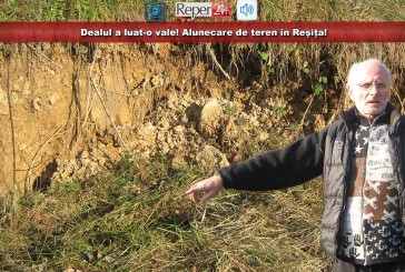 Dealul a luat-o vale! Alunecare de teren în Reșița!