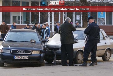 Coliziune dură între două autoturisme la Reșița!