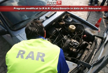 Program modificat la R.A.R. Caraș-Severin în data de 11 februarie!