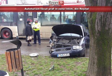 Autoturism făcut praf în zona Intim din Reșița!