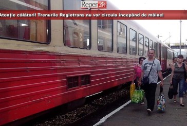 Atenție călători! Trenurile Regiotrans nu vor circula începând de mâine!