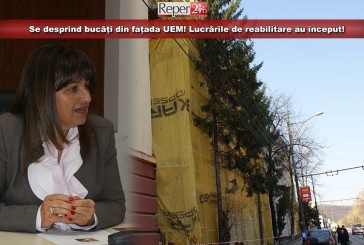 Se desprind bucăți din fațada UEM! Lucrările de reabilitare au început!