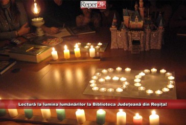 Lectură la lumina lumânărilor la Biblioteca Județeană din Reșița!