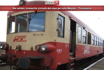 De astăzi, trenurile circulă din nou pe ruta Reșița – Timișoara!