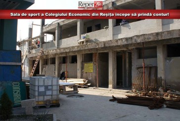 Sala de sport a Colegiului Economic din Reșița începe să prindă contur!
