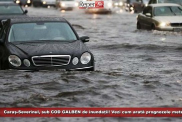 Caraș-Severinul, sub COD GALBEN de inundații! Vezi cum arată prognozele meteo!