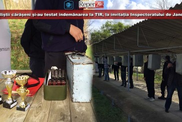 Jurnaliștii cărășeni și-au testat îndemânarea la TIR, la invitația Inspectoratului de Jandarmi