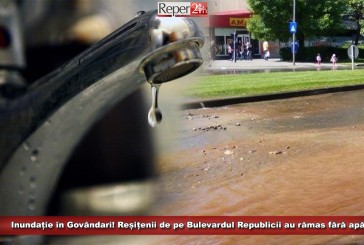Inundație în Govândari! Reșițenii de pe Bulevardul Republicii au rămas fără apă!