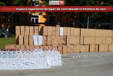 Captura importantă de țigări de contrabandă la frontiera de vest