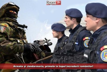 Armata și Jandarmeria, primele în topul încrederii românilor!       