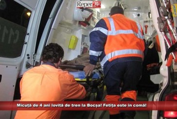 Micuță de 4 ani, lovită de tren la Bocșa! Fetița este în comă!