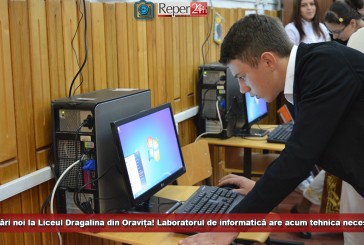 Dotări noi la Liceul Dragalina din Oravița! Laboratorul de informatică are acum tehnica necesară!