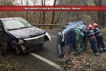 Accidente în lanț pe drumul Reșița – Bocșa
