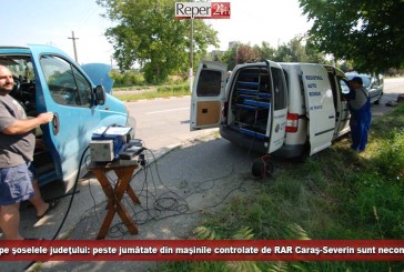 Rable pe şoselele judeţului: peste jumătate din maşinile controlate de RAR Caraş-Severin sunt neconforme