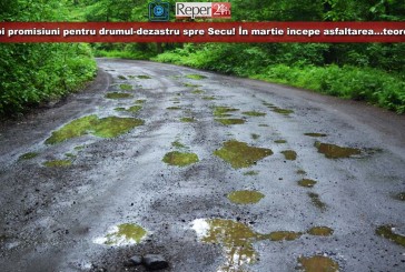 Noi promisiuni pentru drumul-dezastru spre Secu! În martie începe asfaltarea…teoretic!