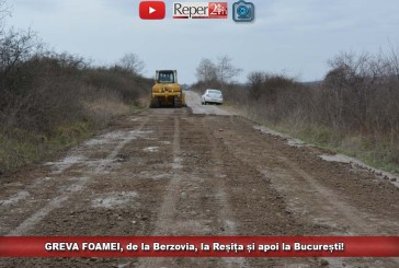 Vezi cum se reabilitează drumul spre Fizeș! GREVA FOAMEI, de la Berzovia, la Reșița și apoi la București!