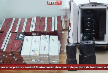 Țigări ascunse printre mezeluri! Contrabandist descoperit de polițiștii de frontieră cărășeni!