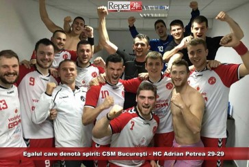 Egalul care denotă spirit: CSM Bucureşti – HC Adrian Petrea 29-29
