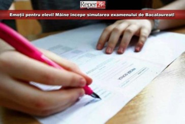 Emoții pentru elevi! Mâine începe simularea examenului de Bacalaureat!