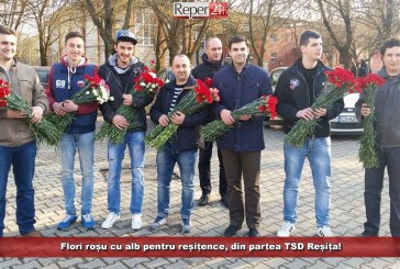 Flori roșu cu alb pentru reșițence, din partea TSD Reșița!