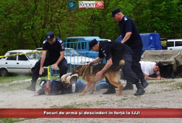 Focuri de armă și descinderi în forță la IJJ! Jandarmii reșițeni au acționat astăzi în aplauzele elevilor!