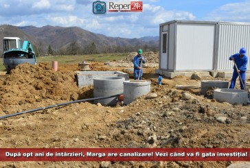 După opt ani de întârzieri, Marga are canalizare! Vezi când va fi gata investiția!