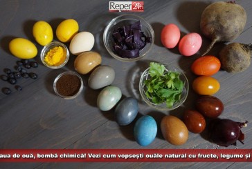 Vopseaua de ouă, bombă chimică! Vezi cum le poți vopsi natural cu fructe, legume și plante!