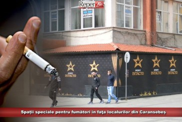 Spații speciale pentru fumători în faţa localurilor, la Caransebeș