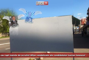 (E) L-au rupt înainte de scrutin! Afișe vandalizate ale candidatului Lucian Ionescu!
