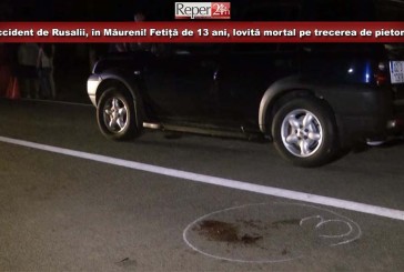 Accident de Rusalii, în Măureni! Fetiță de 13 ani, lovită mortal pe trecerea de pietoni!