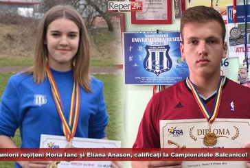 Juniorii reșițeni Horia Ianc și Eliana Anason, calificați la Campionatele Balcanice!