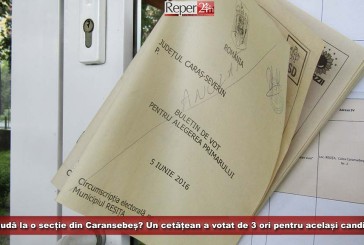 Fraudă la o secție din Caransebeș? Un cetățean a votat de 3 ori pentru același candidat