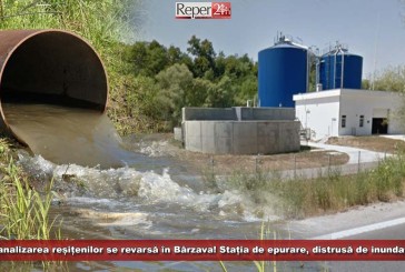 Canalizarea reșițenilor se revarsă în Bârzava! Stația de epurare, distrusă de inundații!