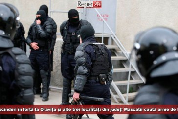 Descinderi în forță la Oravița și alte trei localități din județ! Captură record de arme de foc