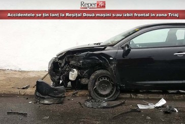 Accidentele se țin lanț la Reșița! Două mașini s-au izbit frontal în zona Triaj