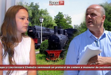 NEGOCIERI: Popa și Lăcrimioara Chebuțiu semnează un protocol de cedare a muzeului de locomotive