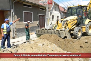 Peste 1.000 de gospodării din Teregova vor avea canalizare!