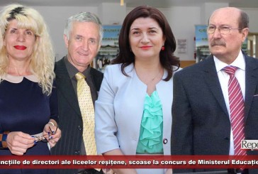 Funcțiile de directori ale liceelor reșițene, scoase la concurs de Ministerul Educației!