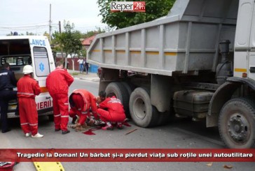 Tragedie la Doman! Un bărbat și-a pierdut viața sub roțile unei autoutilitare