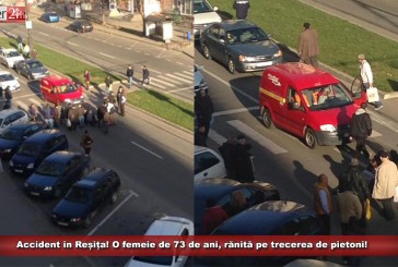 Accident în Reșița! O femeie de 73 de ani, rănită pe trecerea de pietoni!