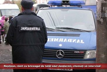 Reșițean, rănit cu briceagul de tatăl său! Jandarmii, chemați să intervină!