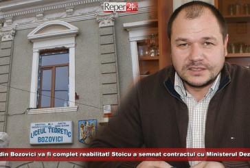 Liceul din Bozovici va fi complet reabilitat! Stoicu a semnat contractul cu Ministerul Dezvoltării!