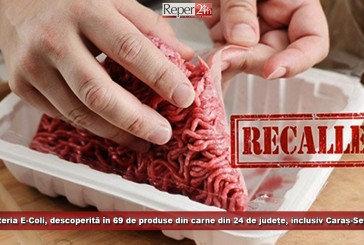 Bacteria E-Coli, descoperită în 69 de produse din carne din 24 de județe, inclusiv Caraș-Severin