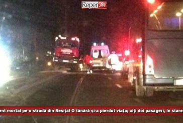 Accident mortal pe o stradă din Reșița! O femeie și-a pierdut viața; alți doi pasageri, în stare gravă